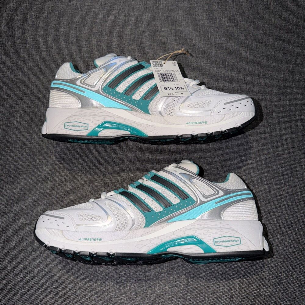 NWT adidas Sporty & Rich Adistar Control 5 Cloud White Pure Teal Sneakers IH9707 - Picture 6 of 9